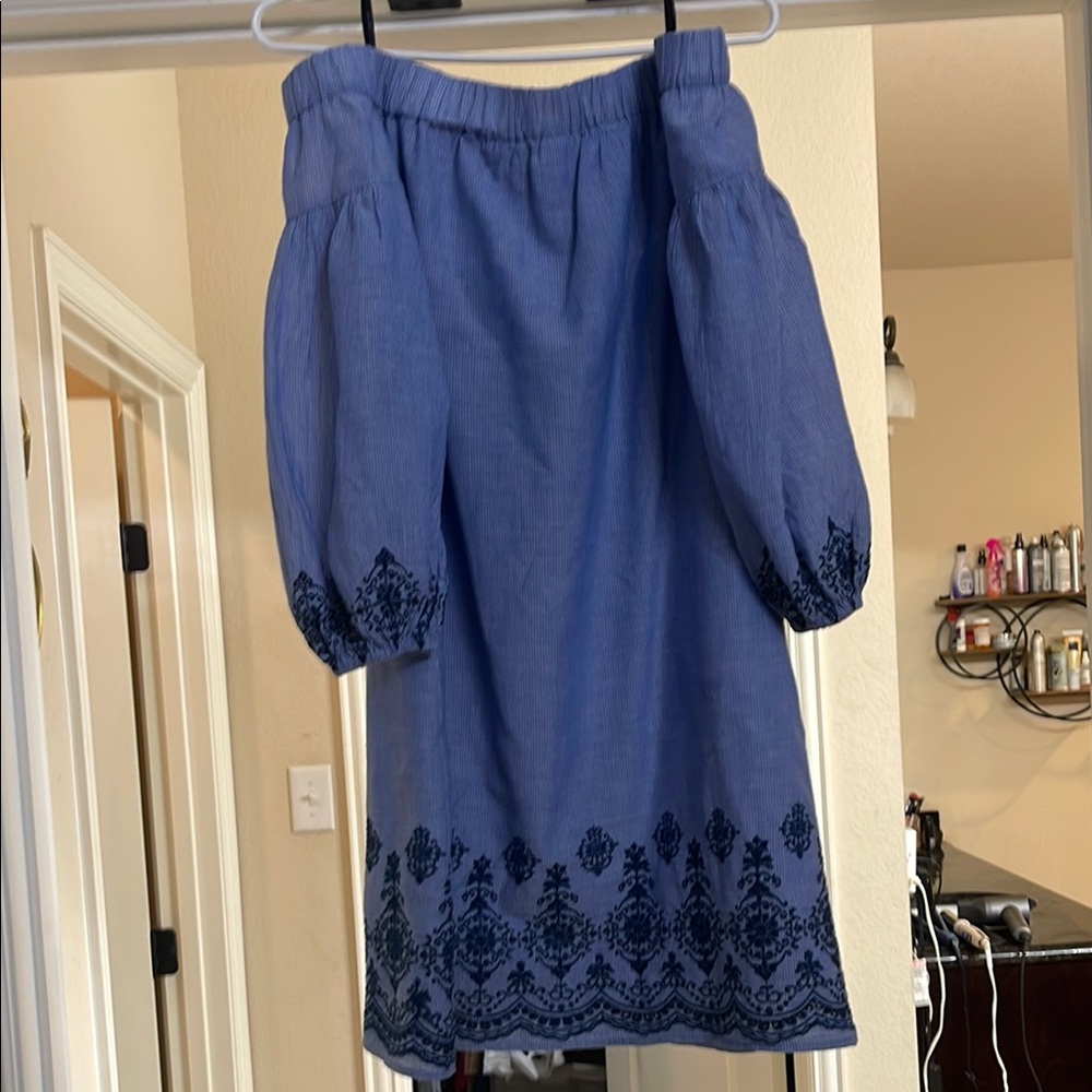 Blue Embroidered Women's Skirt